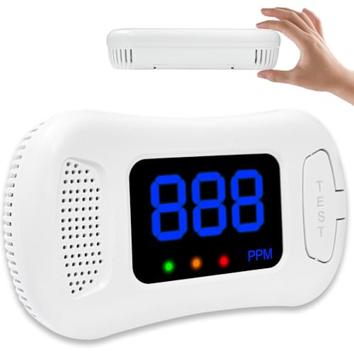 Carbon Monoxide Alarm, CO Detector With LED display, EN50291,Carbon Monoxide Detector for Home Safety,Disaster prevention supplies (COD7)