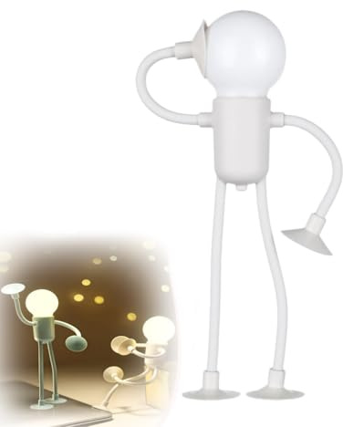 LUCKKY Changeable Shape Funny Sportsman Night Light, Veränderbare Form Lustiges Sportler-Nachtlicht, DIY-Form-Nachtlichter, LED Nachtlicht Kinder, Süße -Nachttischlampe, Baby Mini Nachtlampe (Weiß)