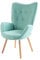best-of-asia Eleganter Ohrensessel im klaren, nordischen Design – Schlichte Form für mühelosen Stil, optimaler Sitzkomfort Belastbarkeit bis 110 kg ideal für Wohnzimmer und Schlafzimmer