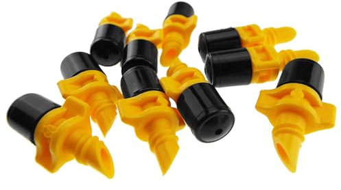 Antelco Micro Irrigation Mist Nozzle 360-Degree Spray Head Water Sprinkler for Garden, Plants, Greenhouse, Lawn, Cooling System, Drip Irrigation, Adjustable Misting Sprinkler, Multi pack (25)