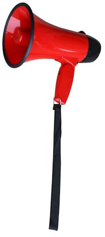 Handmegafon Megafon Megaphone Lautsprecher Sirenenfunktion Griff einklappbar Sirene Batterie Trageschlaufe 10W / 100 Meter