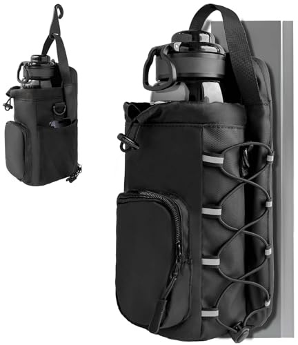 Magnetic Gym Bag for Men and Women, Magnetic Water Bottle Holder for Gym, Small Gym Bag, Gym Gifts for Women and Men, Black, <60 OZ, Modern