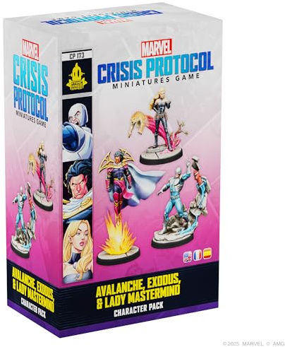 Asmodee, Marvel: Crisis Protocol – Avalanche, Exodus & Lady Mastermind | Character Pack, Tabletop, Tactical miniatures game for 2 players, 90-120 minutes, strategy game for ages 14+, multilingual