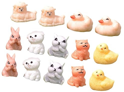 BESPORTBLE 14Pièces Mini Figurines Animales Résine Décorations pour Jardin Maison