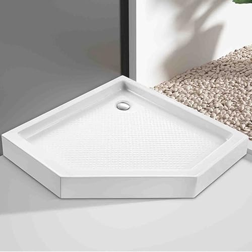 Receveur douche for camping-car en forme diamant, bord surélevé for l'imperméabilisation, adapté aux camping-cars, remorques voyage, à l'intérieur et coins(35.4x35.4x5.9in)