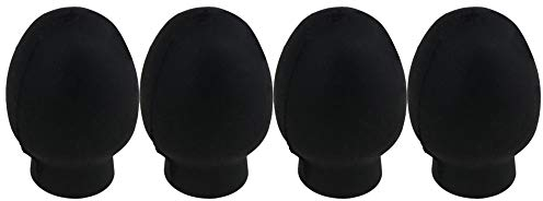 0.8x0.6inch Black Rubber Drumstick Praxis Silent Tips 4er Pack