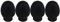 0.8x0.6inch Black Rubber Drumstick Praxis Silent Tips 4er Pack