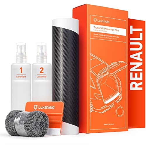 Luxshield Ladekantenschutz Folie für Renault Grand Scénic 4 (IV) R9 I 2016-2025 - Stoßstangenschutz, Kratzschutz, Lackschutzfolie - Carbon Schwarz