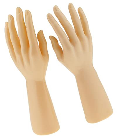 1 Paire de mannequins pour Homme droitier, gaucher, Bijoux, Bracelets, Gants, Couleur Chair