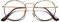 SOJOS Blaulichtfilter Brille Herren Damen Ohne Stärke Groß Bildschirmbrille Computerbrille Vintage-orientiertes Rund Design Fake Brille SJ5024 mit Leopard Rahmen/Anti Blaulicht Linse