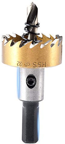 KATUR 32mm HSS Drill Bit Hole Saw Tooth Kit, Stainless Steel Metal Cutter, Cobalt Opener Cutting Tool for Wood, Alloy (32mm)