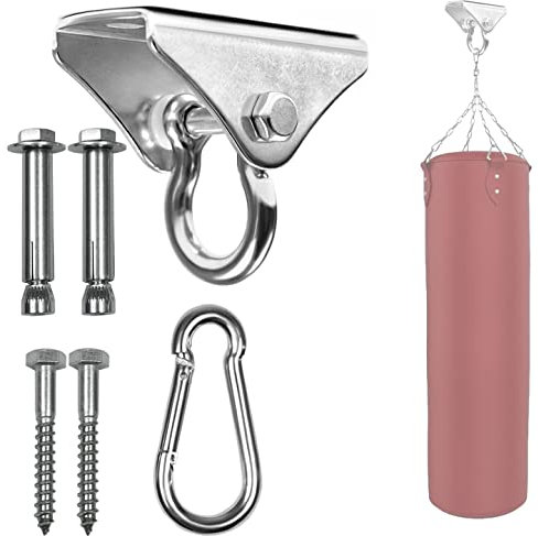Yes4All Heavy Duty Hangers Boxsackaufhänger aus Holz, robust, 180 Grad drehbar, Ringaufhängung, B. 180-Grad-Drehung