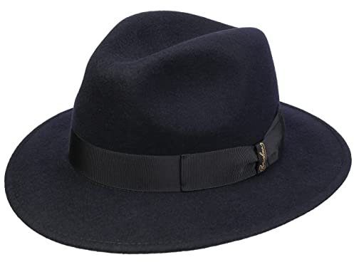 Borsalino Traveller Hut aus Wollfilz - Marine-Marine (41-1) - 57 cm