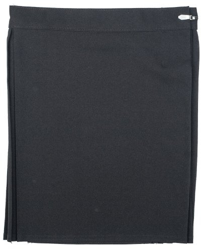 Romaans Girls School Gym Skirts P.e. Netball Sports Kilt Knife Pleats Wraparound Skirt 22 - 40 Waist (Black, 26 Inches)