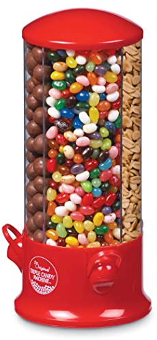 Handy Gourmet The Original Triple Candy Machine - Fun Candy & Nut Spender - Neu & verbessert (rot) - 360 Grad und 3 Fächer