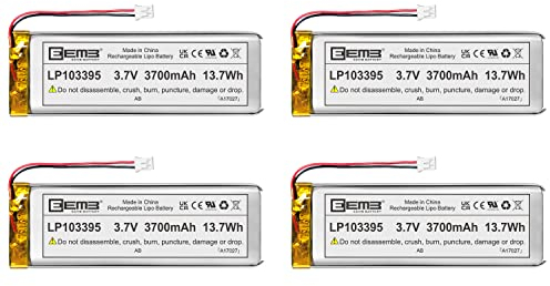 EEMB Lithium Polymer Akku 3,7 V 3700mAh 103395 Wiederaufladbarer Lipo-Akku mit JST-Anschluss für VXI Blue Parrott – bestätigen Sie die Polarität des Geräts und des Anschlusses vor dem Kauf(4)