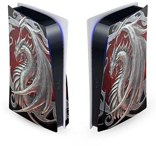 Head Case Designs Officially Licensed Christos Karapanos Talisman Silver Art Mix Vinyl Faceplate Sticker Gaming Skin Decal Cover Compatible With Sony PlayStation 5 PS5 Disc Edition Console