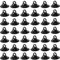 60 Piezas Ventosas, Ventosas de Plástico, Ventosas para Ventana de Coche, 45 mm Ventosas Sin Ganchos para Ventanilla, Espejo de Maquillaje, Vidrio, Baño, Cocina (Negro)
