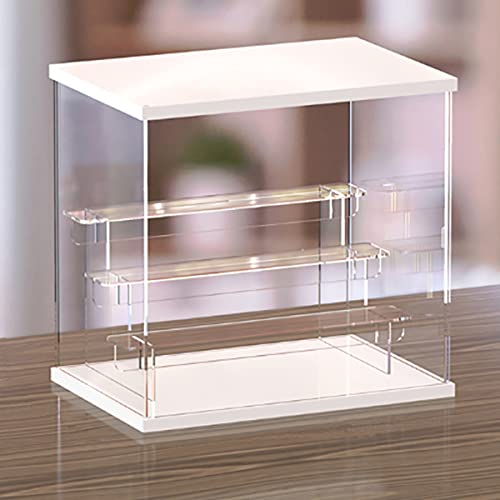 Nynelly 4 Stufen Vitrine für Sammlung, Acryl, Aufbewahrungsbox, Würfel-Organizer, Staubschutz für Funko Pop Figures Spielzeug Sammlung, Weiß