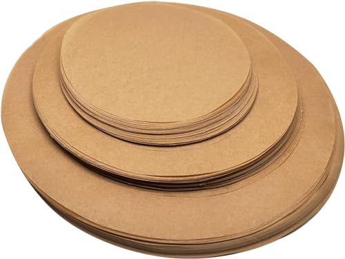 300 Blatt rundes Backpapier aus Pergamentpapier, 15,2 cm / 25,4 cm Antihaftbeschichtete Kuchenform Pergamentfolie zum Backen, Grillen und Dämpfen von Brot