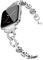 Aliwisdom Glänzendes Ersatzarmbänder 18mm 20mm 22mm für Smartwatch, Smartwatch Zubehör Legierung Metall Glitzern Strass Uhrenarmband Schnellverschluss Armband für Damen (20 mm, Silber)