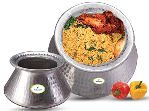 Indian Traditional NEW ALUMINUM RICE BIRYANI POT 2.5 KG CAPACITY DEGDA COOKWARE CHEF UTENSIL - Fastest Delivery with DHL By Indian Collectible