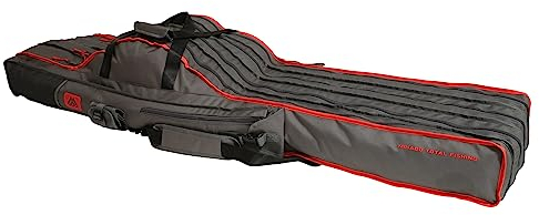 Mikado - Borsa per canne da pesca a 3/4 scomparti, 140-150-160-170 cm (140 cm/4 scomparti/UWD-05-140-4-GY), colore: Grigio