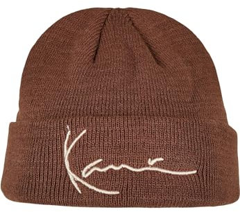 Karl Kani Accessoires KA214-018-1 Signature Fine Rib Fisherman Beanie Brown Brown, one Size