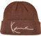 Karl Kani Accessoires KA214-018-1 Signature Fine Rib Fisherman Beanie Brown Brown, one Size