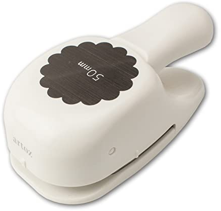 ARTOZ Stanzer - Wellenkreis, Blume/Blüte, 5 cm - Papierstanzer, Locher, Motivstanzer zum Basteln, für Etiketten, Tischdekorationen, geeignet von 140 g/m² bis 250 g/m²