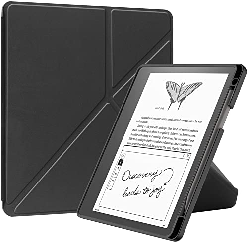 Kepuch Custer Cover per Kindle Scribe 2024 2022 / Redesigned Display 10.2,PU-Pelle Case Custodia - Nero
