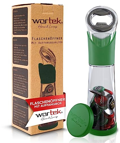 wortek – Ouvre bouteille avec réceptacle decapsuleur biere gadget cuisine camping accessoires camping car accessoires gadget insolite utile - idee cadeau homme original utile cadeau femme