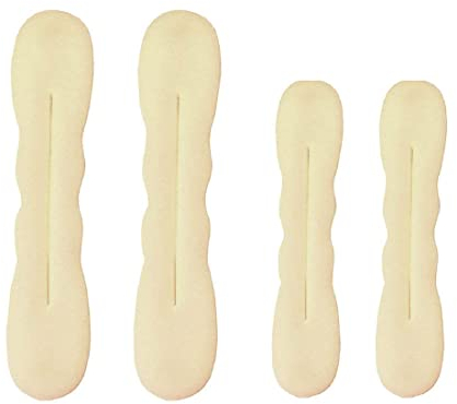 CUHZA 4 Stück Magischer Haarknoten, Hair Bun Maker Upgraded Haarhalter Schwamm Clips Haar Styling Donut Brötchen Haar Twist Lockenwickler Donut Tools, 2 Große und 2 Kleine(Beige)