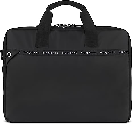 bugatti Blanc DeLight Aktentasche 15 Zoll, Arbeitsstasche aus Tarpaulin & Nylon in schwarz