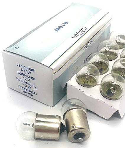 10x Stück R10W BA15S 10W 12V Glühlampe Nebelschlussleuchte Rückleuchte Autolampen