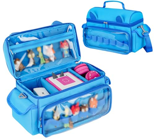 Tasche für Toniebox Starter Set, Tragetasche für Toniebox Audio Player, Transporttasche für Tonies Hörfiguren und Zubehör, Blau