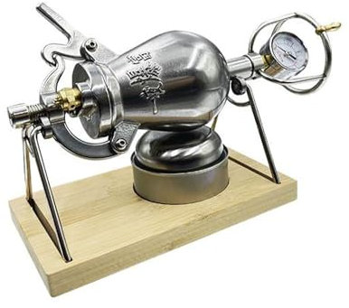 MyNvy mini popcorn cannon chinese popcorn maker Mini Retro Popcorn Machine, Traditional Hand Popcorn Machine, Stainless Steel Popcorn Machine(Size:4)