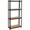 Sicignano | Scaffale Scaffalatura Metallo Ripiani in MDF, Portata fino a 400 kg, 75x30x173h cm - Montaggio ad Incastro, Piedini in Gomma - per Garage Casa Ufficio (Nero, 4 Ripiani)