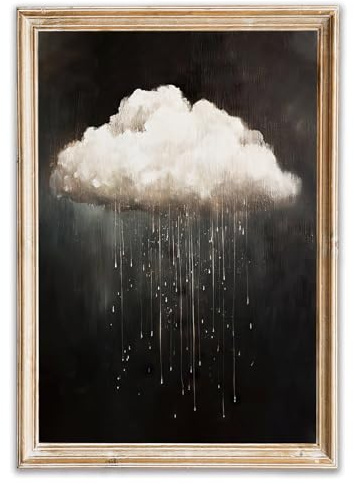 Moderne abstrakte Leinwanddrucke, Wandkunst, Vintage, Regenwolke, Ölgemälde, Wandkunst, weiße Wolken am Himmel, Natur, abstrakt, minimalistisch, Heimdekoration, Dekoration für Schlafzimmer,