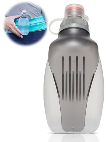 Mineup Bouteille d'eau, Gourde Transparente avec clip, course à pied, sans BPA, Gourde Sport étanche pour sports de plein air, jogging, randonnée, fitness, 250 ml
