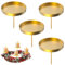 Adventskranz Kerzenhalter, 8cm Gold Adventskerzenhalter Metall Kerzenleuchter 4 Stück, für Adventskranz Weihnachten Kerzenteller Mit Dorn
