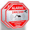 Ashoaza Panneau Propriété Privée Aluminium, 2 Alarme Sécurité sous Vidéo Surveillance, Panneaux de vidéosurveillance autocollant alarme maison Octogonal 20 x 20 CM