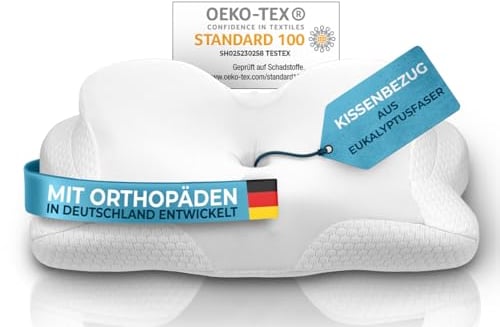 Glückstoff® Taie d'oreiller pour Oreiller Orthopédique [Con EFECTO FRÍO Y CALOR] en Fibre de Bambou et Spandex | Doux & Moelleux | Housse de Remplacement | Blanc | Version: Allrounder