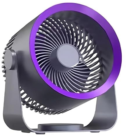 Rechargeable Portable Desk Fan – Battery-Operated Strong Wind Cooler, Wall/Table Mount, Quiet 3-Speed, for Office, Bedroom, Car & Camping