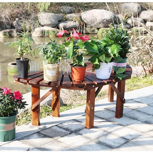 Outdoor Tree Bench - Wrap Around Wooden Slab Bench for Outside, Round Tree Bench for Garden Patio, Natural Edge Outdoor Bench for Relaxing leisure
