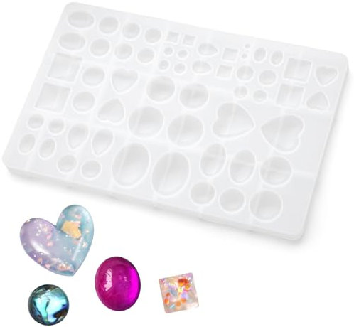 Schmuck Gießform Silikon, Harz Form Epoxidharz Formen Silikon Gem Mold, Formen Silikonform für Schmuckherstellung Anhänger Halskette Ohrringe Dekoration Schmuck Machen Zubehör DIY Basteln