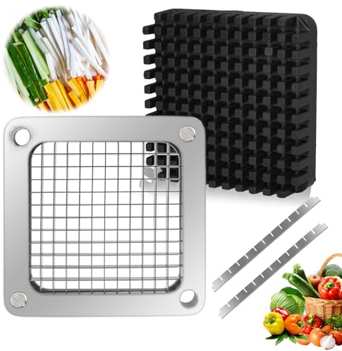 Replacement Chopper 1/4 Blade, Commercial Vegetable Chopper Dicer, French Fry Cutter Stainless Steel Blade for Fruit Cutting Machine Tomato Onion Pusher Block