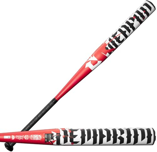 DeMarini 2025 Ultimate Weapon Slowpitch Softball Bats, Mazza Unisex, Rosso e Bianco, 34/26 oz