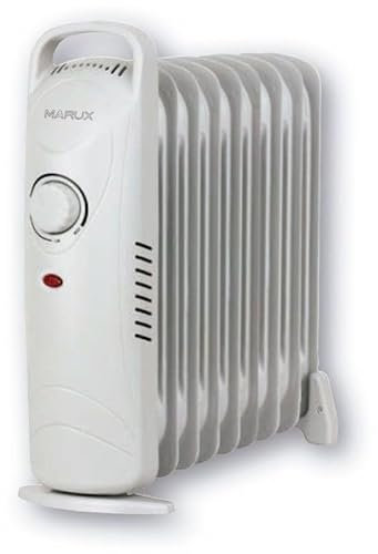 Mini Radiador de Aceite 800W MARU3902-7 Elementos, Compacto y Portátil - Calefactor Silencioso de Bajo - Consumo con Termostato Ajustable