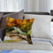 EMCLKS Designs Kissenbezug Männer/Frauen/Jungen/Mädchen Wohnzimmer Schlafzimmer Sofa Stuhl Kissenbezüge,Wasserfall, Herbst, saisonale Wälder, Bach, Laub, Felsen im Wald, hypoallergen,50x50cm